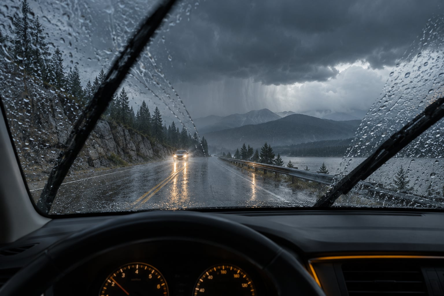 how to drive in heavy rain safely