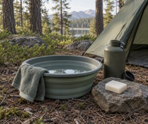 how to stay clean while camping without a shower