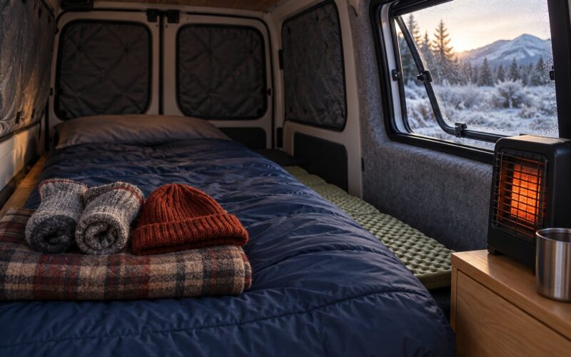 How to Stay Warm Sleeping in a Van: Winter Guide 2026