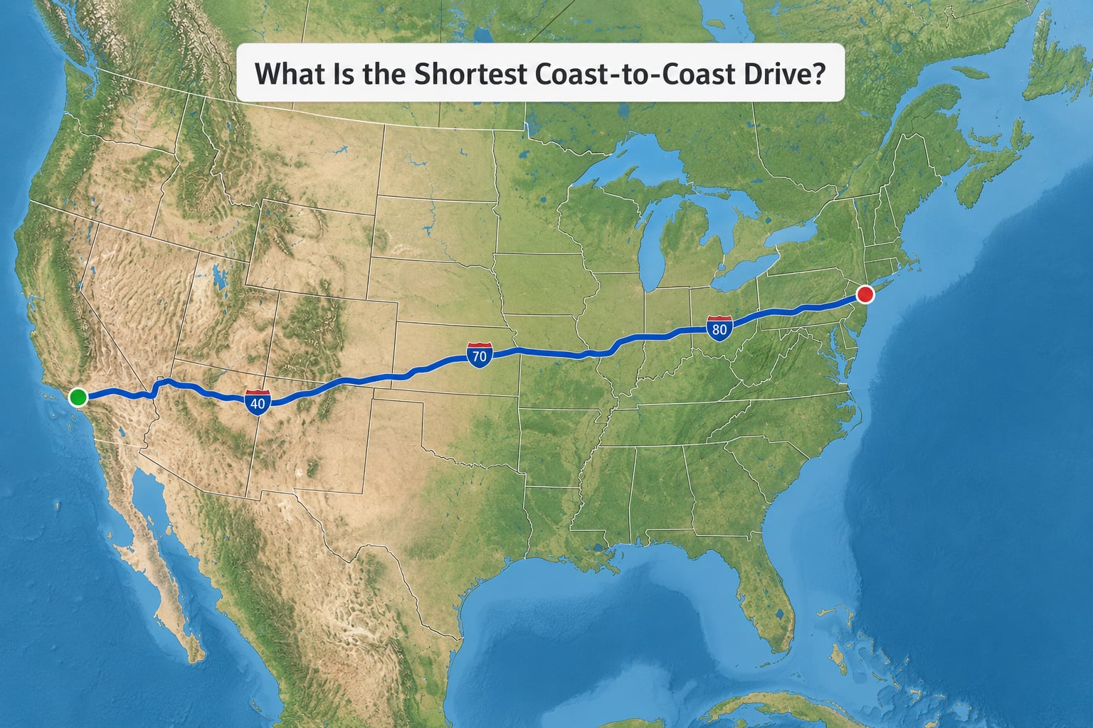 What Is the Shortest Coast-to-Coast Drive?
