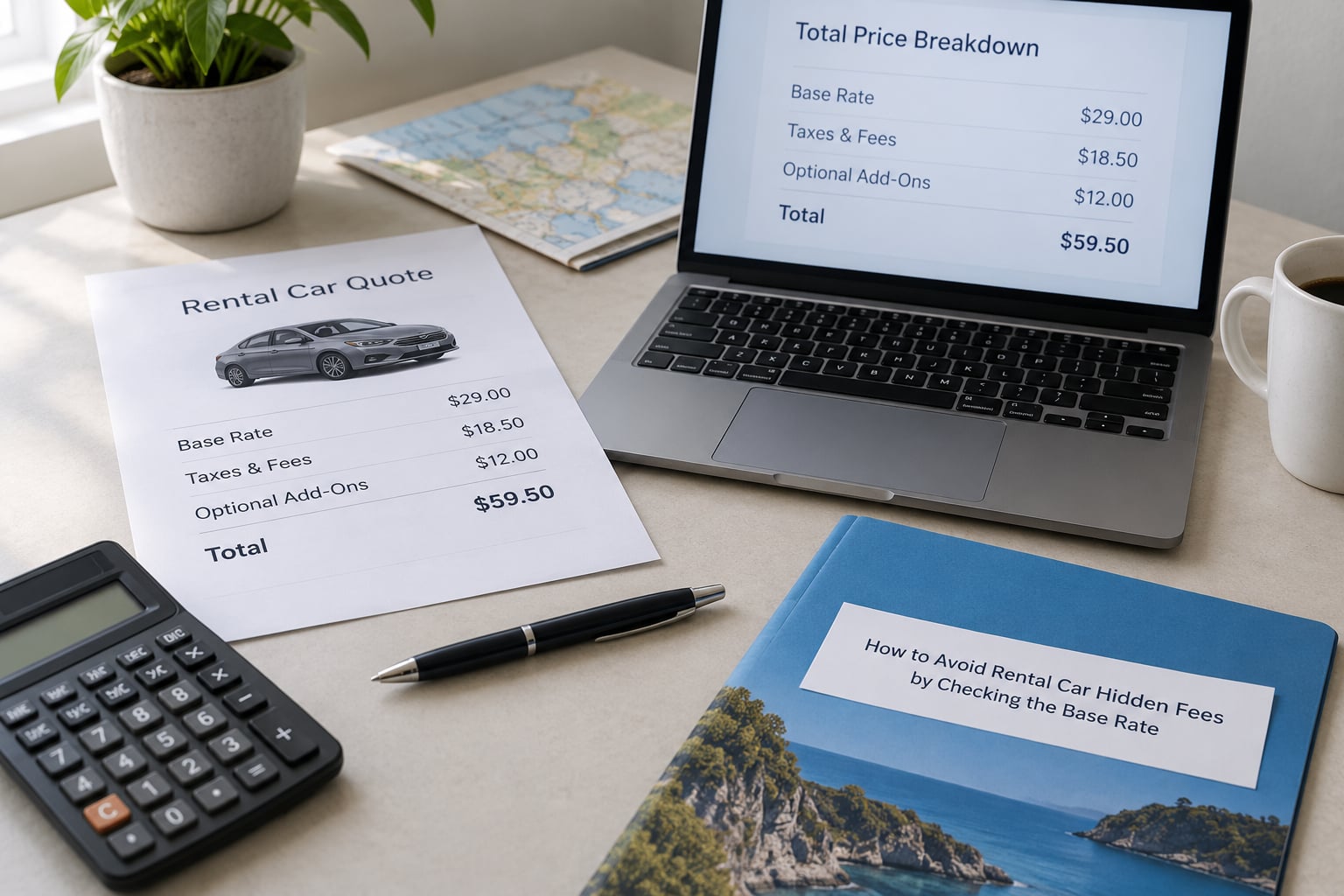How to Avoid Rental Car Hidden Fees by Checking the Base Rate
