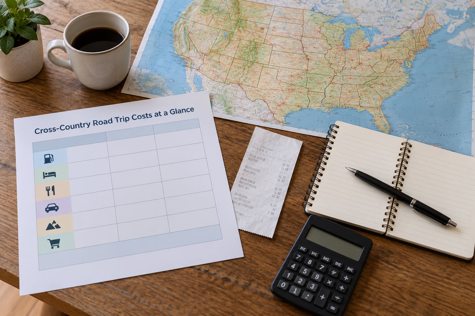 Cross-Country Road Trip Costs at a Glance