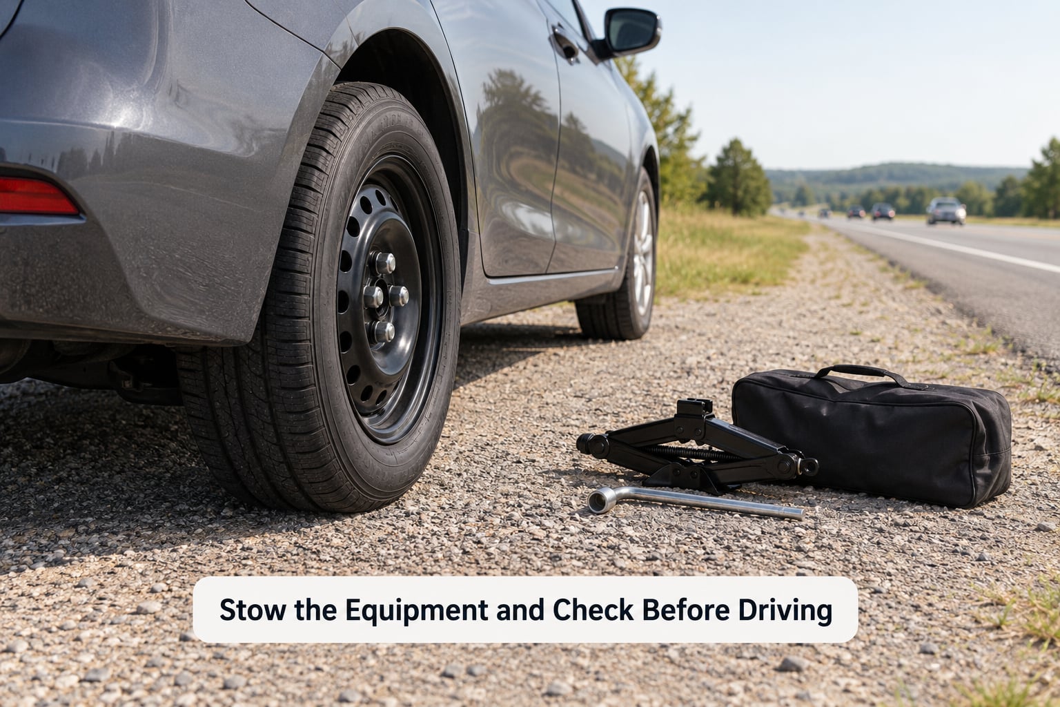 Stow the Equipment and Check Before Driving