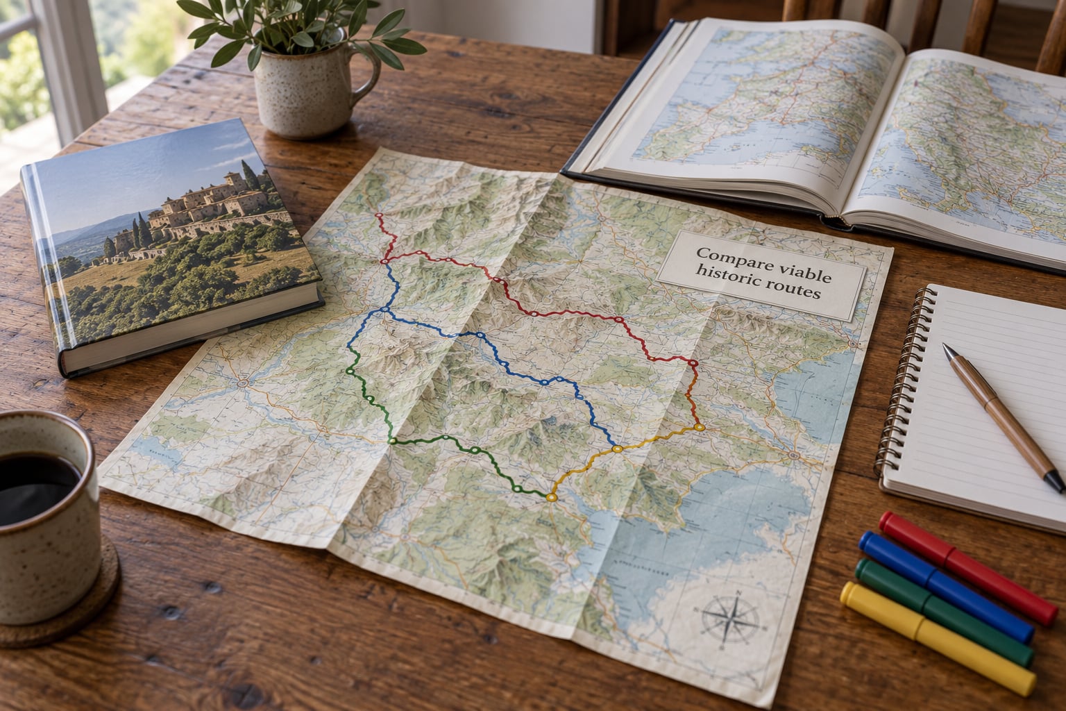 Compare viable historic routes