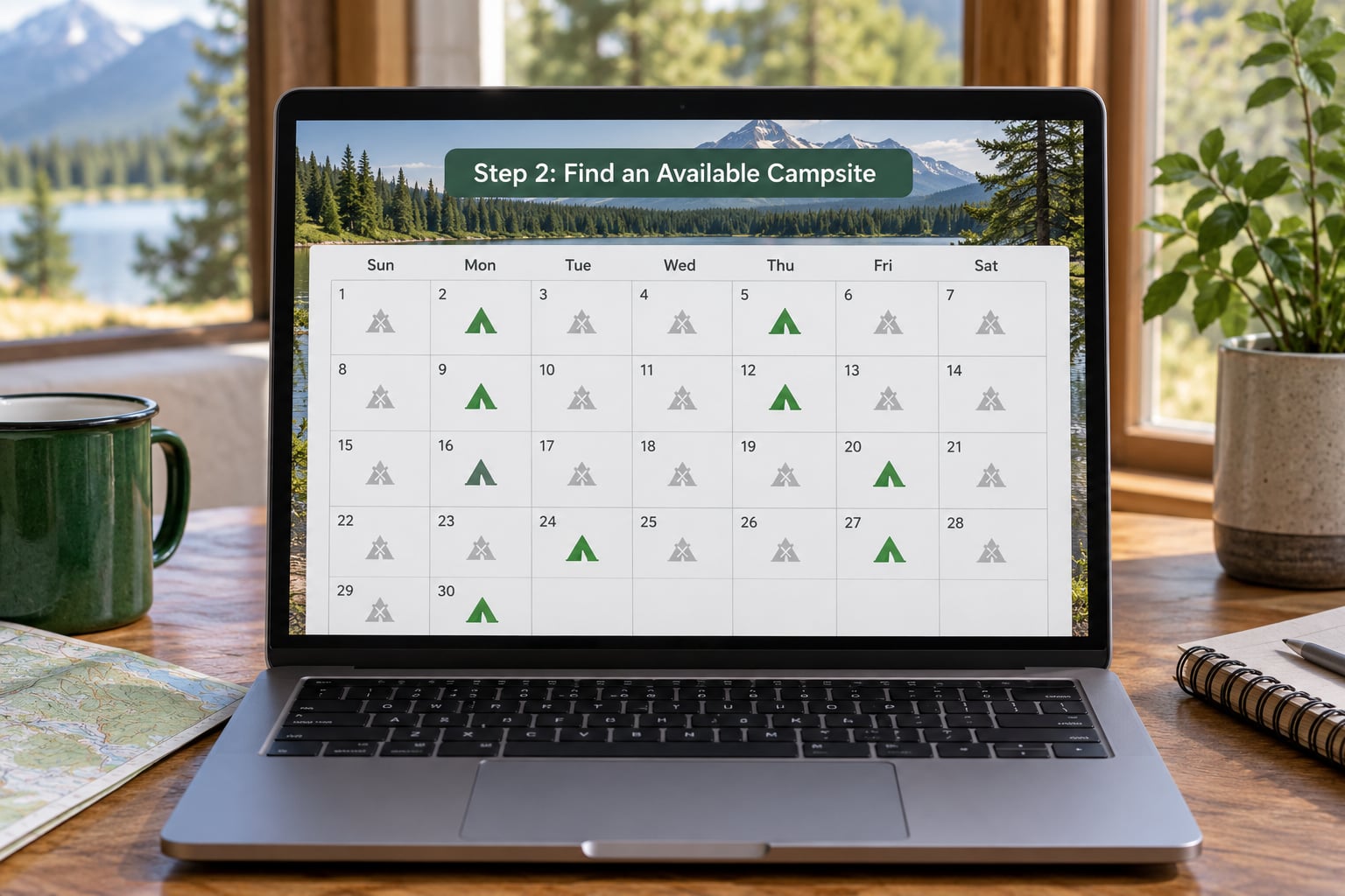Step 2: Find an Available Campsite