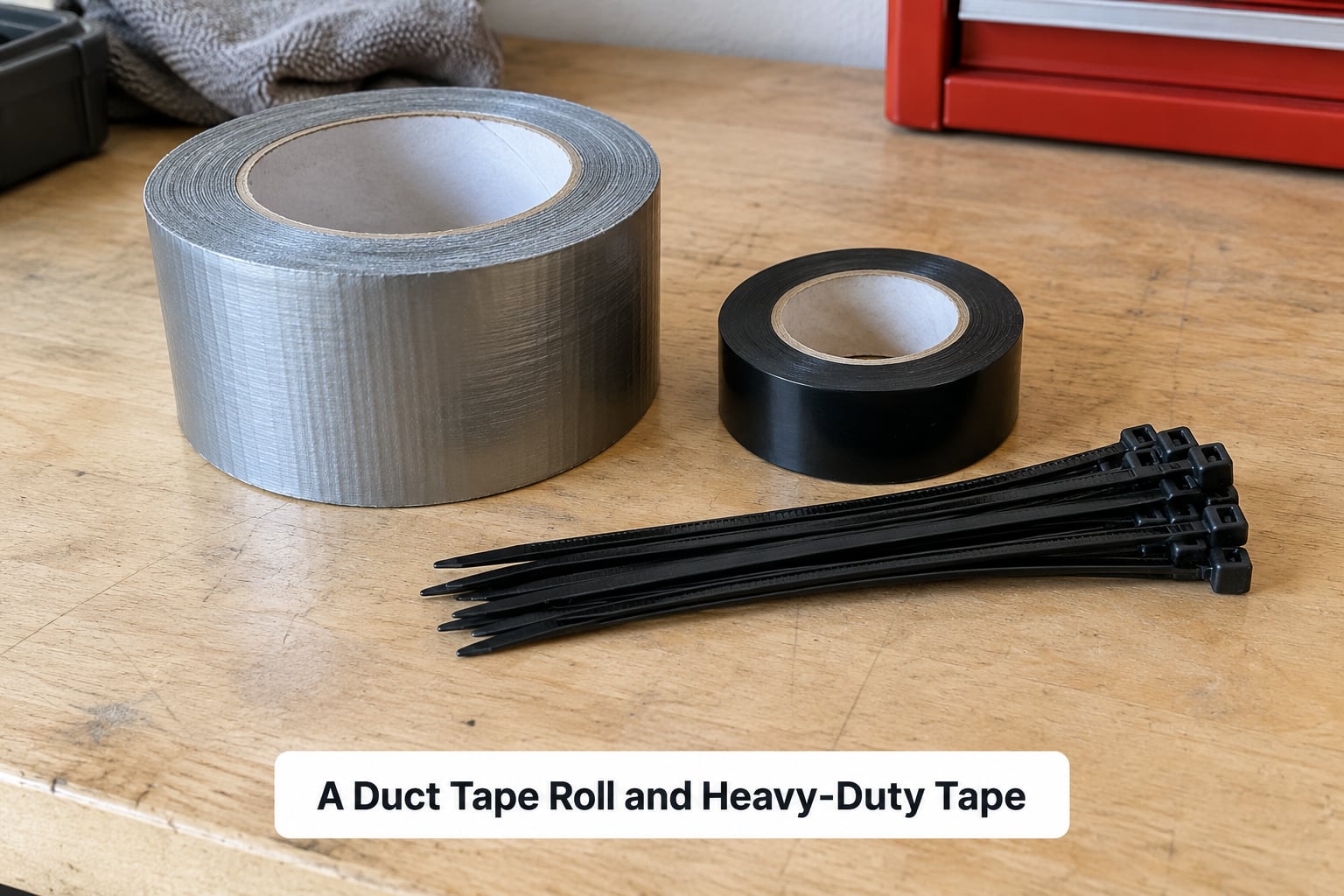 A Duct Tape Roll and Heavy-Duty Tape